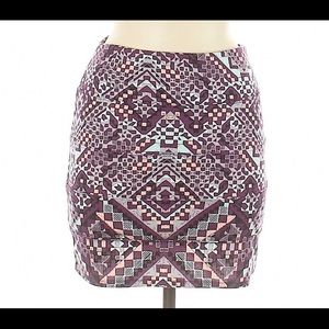 PACSUN/NOLLIE | Purple Aztec Print Skirt